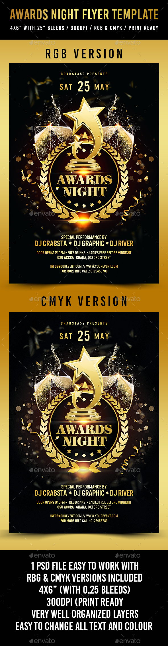 awards night flyer template by crabsta52 graphicriver awards flyer template